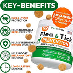 (2 Pack) Flea and Tick Prevention for Dogs Pills - 340 Chews - Natural Dog Flea & Tick Control - Oral Defense Treatment for Dogs Supplement - Vet Formulated - All Breeds & Ages - Made in USA