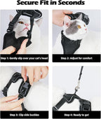 Luxelle 2 Pack Escape-Proof Cat Harness and Leash Set for Walking – Adjustable No Pull Soft Vest with Easy-Wear Buckle, Reflective Straps, Breathable Mesh – Outdoor Travel Harness for Cats & Kittens