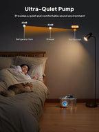 Voluas Stainless Steel Cat Water Fountain: 108oz/3.2L 3-Modes Pet Drinking Fountain Wireless Indoor Cordless Kitty Super-Silent Sensoring Fountain with Dual Water Outlet