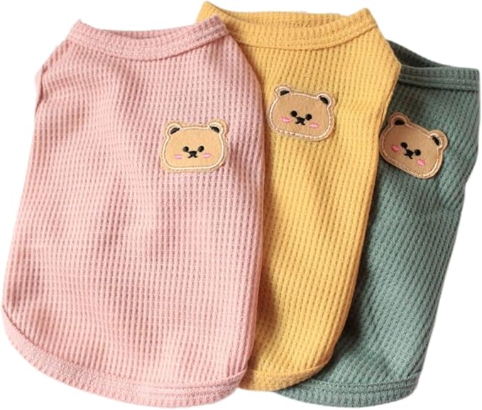 Cotton Dog Shirt Summer Lightweight Pet T-Shirts Soft Breathable Stretchy Cats Dogs Tee Shirt Sleeveless Vest Dog Apparel for Medium Small Dog Clothes