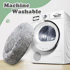 JOLLYVOGUE Dog & Cat Bed, Calming Anti-Anxiety Pet Bed for Small Dogs, Fluffy Donut Cushion for Small and Medium Pets (20")