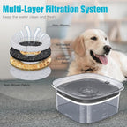 UPSKY 4L Dog Water Bowl 135oz No Spill Dog Bowl Extra Large Capacity Slow Drinking Water Feeder, Splash Proof Pet Water Dispenser Vehicle Carried Travel Water Floating Bowl for Dogs, Cats