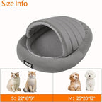 BALANCE 2 in 1 Cat Bed Cave for Kittens and Small Dogs, Cat Tents for Indoor Cats, Covered Cat Beds with Removable Cushion, Calming Cat Nest, Cat Hideaway, Washable Cat House with Non-Slip Bottom