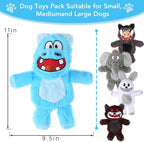 Bzonsmart Squeaky Dog Toys.Tough Plush Chew Toys for Dogs.Interactive Dog Toys to Keep Puppies Medium Large Breed Dogs Busy ..Durable Anti-Boredom Dog Toys for Teething & Playtime.