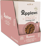 Applaws Natural Cat Treats, Grain-Free, High Protein, Limited Ingredients, No Artificial Additives, Healthy & Nutritious Snack for Cats, Crunchy Tuna Fillet & Salmon Treats (12 x 2.0oz Bags)