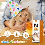 Cat Bed, 23In Dog Beds for Small Dogs, Calming Cat & Dog Beds for Indoor Pets, Pet Beds Comfortable Donut Round Ultra Soft (Leopard, Medium 23in)