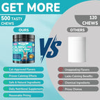 Cat Calming Treats, 500 Crunchy & Creamy Calming Chews for Cats, Natural Calming Cat Treats to Manage Stress & Anxiety, Tasty Calm Chews Supplement, Chicken Flavor