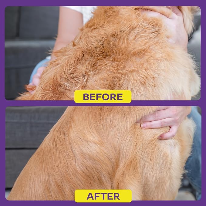 Hertzko Cat and Dog Dematting Tools Single Sided Dog and Cat Dematting Comb - for All Pets - Effortlessly Removes Tangles, Mats, and Loose Fur - Safe, Easy Grooming for Cats and Dog - Large