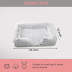 Fluffy Heated Cat Bed Indoor w/ 12V Electric Heating Pad, Thermal Warming Heated Pet Bed with Adjustable Temperature & Timer