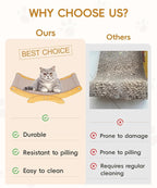 Cat Scratcher Bed for Indoor Cats - Natural Sisal Scratching Board with Sturdy Solid Wood Frame Scratch Pad, Cat Lounger/Hammock