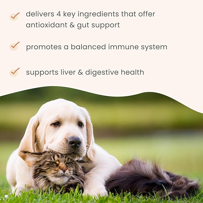 Bark & Whiskers Immune Support, 3.5 Oz. (102 g), 60 Scoops, Supports Liver & Digestive Health, Veterinarian Formulated, Non-GMO, Dr. Mercola