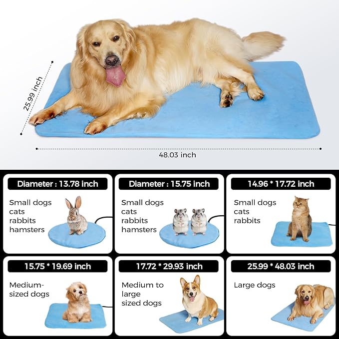 Pet Heating Pad for Dogs & Cats - Microwave Safe, Large Size for Back Pain,Neck Pain Relief, Arthritis, Sciatica, and Muscle Spasms- Portable and Versatile for Home and Travel Use