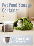 12lbs/200OZ/10.6qt Airtight Dog food storage container with lids,Dog Treat Container With Measuring cup,Dry Pet Food storage bin for Dogs,Cats,and Birds 11L