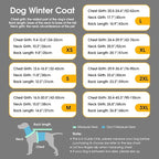 Dog Winter Coat Warm Padded Puppy Jacket Windproof Water Resistant Clothes for Small Medium Large Pets Christmas Sweater Outfit Vest(Grey, 2XL)