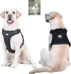 Auroth Tactical Dog Harness for Large Dogs No Pull Adjustable Pet Harness Reflective K9 Working Training Easy Control Pet Vest Military Service Dog Harnesses Black XL