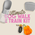 Ultimate Dog Walk & Train Kit - Silicone Dog Treat Pouch - Tug Ball - Portable Water Bottle for Dogs - Ideal Gift for First Time Pet Owners - Training Pouch