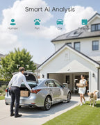 ZUMIMALL 3MP Security Camera Outdoor - 360° PTZ Auto Tracking | 24/7 Recording Wired Power, 2.4G/5G Wireless WiFi | Motion & Noise Detection, Color Night Vision, 2-Way Audio | Compatible with Alexa