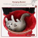 Globlazer Gothic Cat Tower for Indoor Cats, Heavy Duty Goth Cat Trees for Large Cats Adult Big Cats Maine Coon Cat Tree with Scratching Post, Extra Large Top Perch, Cat Condos, F61, Blood-Goth, 61inch