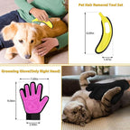 2-Pack Pet Hair Remover - Banana Cat Dog Hair Remover with Efficient Pet Grooming Gloves|Gentle Bathing Shedding Brush Dog Glove|Reusable Pet Hair Removal Tool for Carpet Couch Cat Fur & Lint