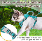 Cat Harness and Leash Set for Walking Escape Proof for Small Large cat Kitten Harness with ID tag Pocket (Blue,XXS)