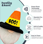 Huxley & Kent Halloween Funny Dog Toy w/Squeaker – Power Plush Squeaky Dog Toys for Small, Medium & Large Dogs – Soft Stuffed Animal for Indoor Play & Fetch - Candy Corn Gnome, One Size
