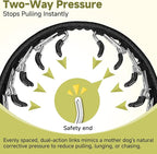 Mayerzon Martingale No Pull Collar for Large Medium Dogs, Patented Dog Walking Training Collar for Pulling, 1.5'' Wide Alloy Buckle, Neoprene Padded, Adjustable, Reflective, Easy to Use(XL, Black)