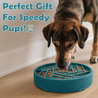 TOBYTO Slow Feeder Dog Bowls Large Medium Breed,Anti-Choking Slow Eating Dog Food Bowl,Non Slip Pet Slower Food Feeding Bowls Large Puzzle Slow Feeder Bloat Stop Maze Dog Dishes,Dark Green