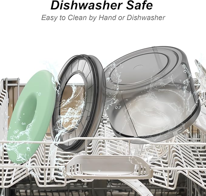 1Gallon No Spill Dog Water Bowl-3.8L Large Capacity, BPA-Free, Anti-Splash & Anti-Digging Design with Non-Slip Base, for Messy Drinkers