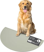 Waterproof Silicone Pet Food Mat - Non-Slip, Spill-Proof Feeding Mats for Floors, Raised Edge Design, Easy-to-Clean, Rubber Mat for Dog & Cat Bowls, 28" Across x 14" Deep, Large-Sage