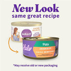 Halo Wet Kitten Food Whole Chicken Recipe, Grain Free Wet Cat Pate, Canned Cat Food to Support Brain Development, 3 Oz Can (Pack of 12)