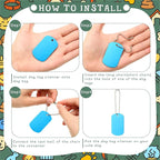 Yinkin 200 Pcs Personalized Military Dog Tags Set Including 100 Pcs Aluminum Blank Dog Tags for Engraving 100 Ball Steel Chain Rectangle Metal Blank Stamping Label for DIY Craft(Multicolor)