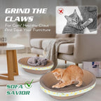 2pc Set Includes 1 X 19.5 Large + 1 X 14.96 Cute Cat Scratcher Cardboard Bed Lounger Couch, Cat Scratching Board Lounge Box Durable, Corrugated Cat Scratch Pad for Indoor Cats Furniture Protector