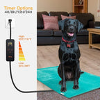 Toozey Dog Cat Heating Pad, 6 Temp Settings Timer, Chew-Proof Cord, 28x20in, Green