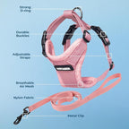 Voyager Step-in Lock Pet Harness - All Weather Mesh, Adjustable Step in Harness for Cats by Best Pet Supplies - Pink, XXS
