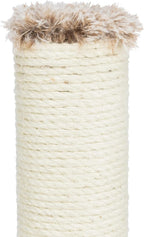 TRIXIE Lola Scratching Post with Grooming Brush, Durable Sisal, 24-in Tall, Brown