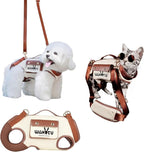 Dog Lift Harness Dog Carrier VES Harness Adjustable Leash with Small Puppy Treat Bag,Fits Most Cars,S，4-8 LBS