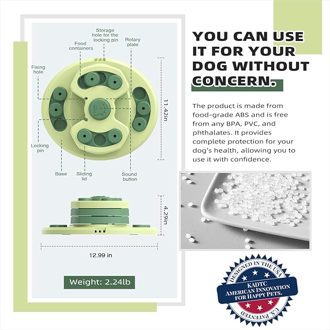 KADTC Dog Puzzle Toy for Small/Medium/Large Dogs Puppy Food/Treat Toys Level 3 in 1 Interactive Mental Stimulation Brain Games Boredom Busters Keep Them Busy Beginner Enrichment Puzzles Toys