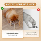 6.1inch Ceramic Dog Raised Slow Feeder Set, Elevated Bowl with Wooden Stand for Small Dog, Pet Slow Feeder Dish for Fast Easters, Anti-Gulping (Brown Coffee, Single Bowl+ Stand)