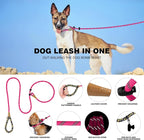 lynxking Slip Lead Dog Leash Reflective, Heavy Duty Comfortable Strong Rope Leash for Large, Medium Small Dogs No Pull Pet Training (Pink, Large 1/2in x 6ft-Slip Lead)