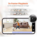 owltron Indoor Camera 2K, 360 Cameras for Home Security with Motion Detection, Baby Monitor with Phone App, 2.4G WiFi Pet Cam with Night Vision & 2-Way Audio