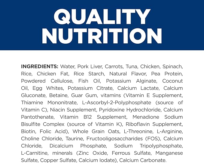 Hill's Prescription Diet k/d Kidney Care Vegetable, Tuna & Rice Stew Wet Cat Food, Veterinary Diet, 2.9 oz. Cans, 24-Pack