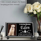 Pet Headstones for Dogs & Cats - Personalized Black Granite Dog Memorial Plaques for Outdoor Engraved Cat Grave Markers, Funerary Tombstone with Photo, Memorial Stones for Memory Garden (Animal)
