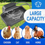 Automatic Water Dispenser for Dogs 1 Gallon, Large Dog Water Bowl Dispenser for Outdoor, Pet Water Bowl Feeder for Livestock, Dog Waterer for 3/4" Faucet, Easy to Install, Large Drinking Area, Gray