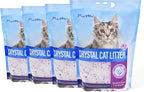 Made4Pets Cat Litter Crystals, Non Clumping Cat Litter Odor Control Kitty Litter Non Clumping No scooping Low Dust, Low Tracking, Lightweight, Dehydrates Waste, Lavender – 17.2 lbs (4 x 4.3 lb Packs)