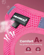 FAYOGOO Cat Harness, Cat Leash and Harness Set for Walking Escape Proof, Harness for Small Cats/Small Dogs, Large Kitten/Puppy Harness and Leash, Harness for Cats S-XXL(Pink, X-Large)