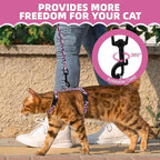 PAWCHIE Cat Harness and Leash Set, Cats Escape Proof-Adjustable Kitten Harness Lightweight Soft Outdoor Walking Travel Pet Safe Harness, Puppy Harness for Girl Cats Bunny Rabbit Small Dog, Pink S