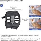 Dog Backpack Carrier for Small Dogs,Dog Lift Harness,Adjustable Padded Breathable Straps, Disabled, Joint Injuries, Arthritis, Loss of Stability,M(8.5-17.5LBS)