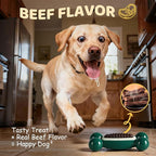Dog Toys for Aggressive Chewers: Dog Treat & Chew Toys, Long-Lasting Interactive Dog Toys to Keep Them Busy, Indestructible Dog Enrichment Bones for Small Medium Large Breeds, Beef Flavor