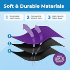 Voyager Escape-Proof Step-in Lock Cat Harness & 5ft Neoprene-Handle Leash Set All-Weather Mesh with Reflective Stitching for Small to Large Cats by Best Pet Supplies, Black Trim-Purple (327), XS