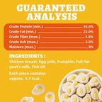 Wellix SunnyBites Freeze Dried Chicken Treats for Cat&Dog -Egg Healthy Cat Treats for Indoor Cats -Supports Immunity Gut Healthy for Training Kitten Snack or Puppy Treat 3.5oz